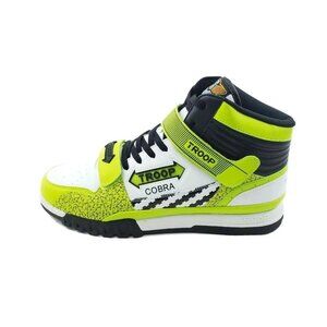Troop Cobra High Top Sneaker White Black Neon Green Mens Size US 12